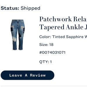 Jeans-Patchwork Relaxed Tapered Ankle Jeans